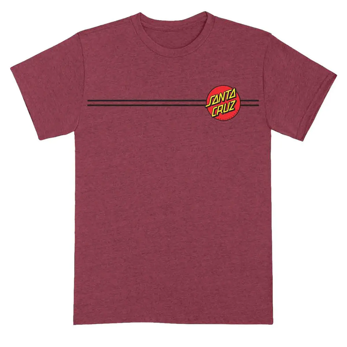 Santa Cruz Classic Dot T-Shirt - Heather Cardinal 1