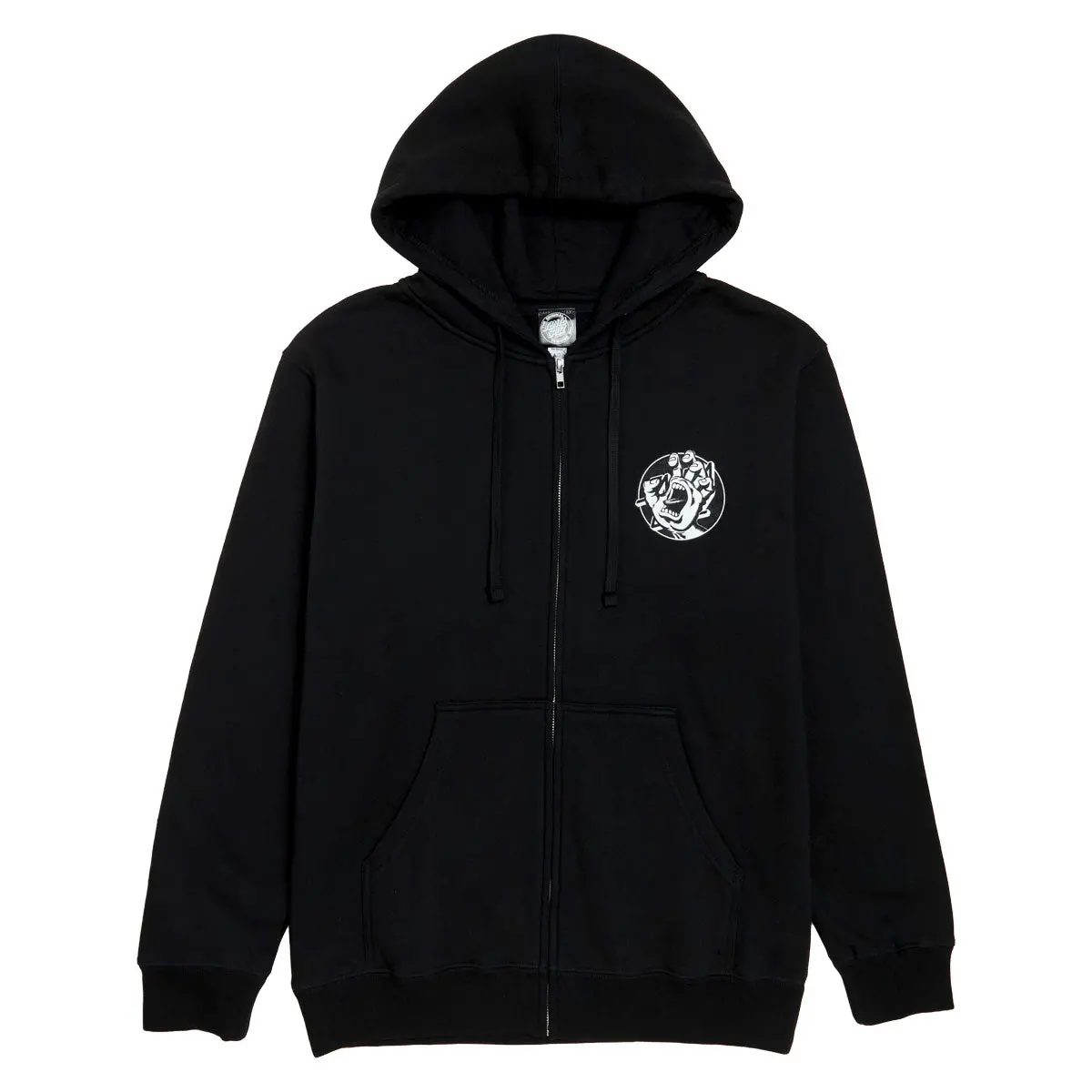 Santa Cruz Hand Dot Zip Up Hoodie - Black 1