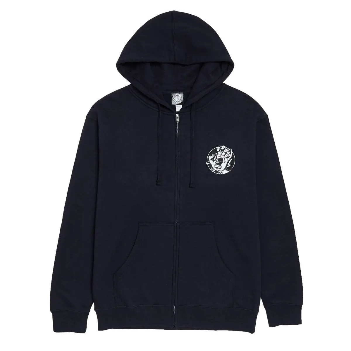 Santa Cruz Hand Dot Zip Up Hoodie - Navy 1