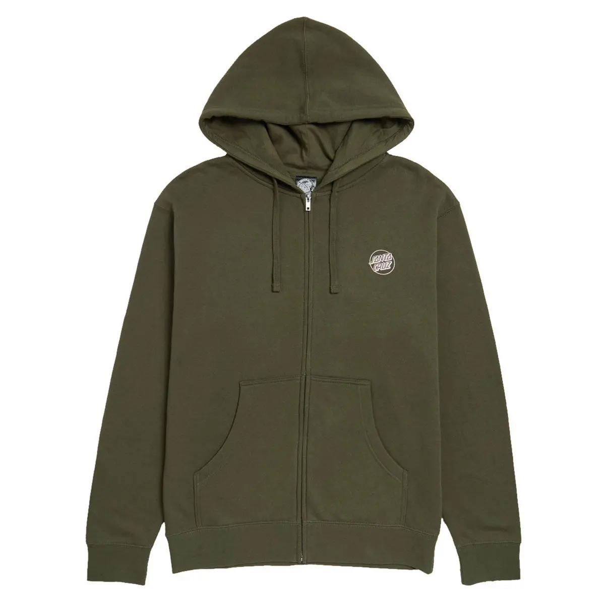 Santa Cruz Womens Tone Stamped Dot Zip Up Hoodie - Army 1