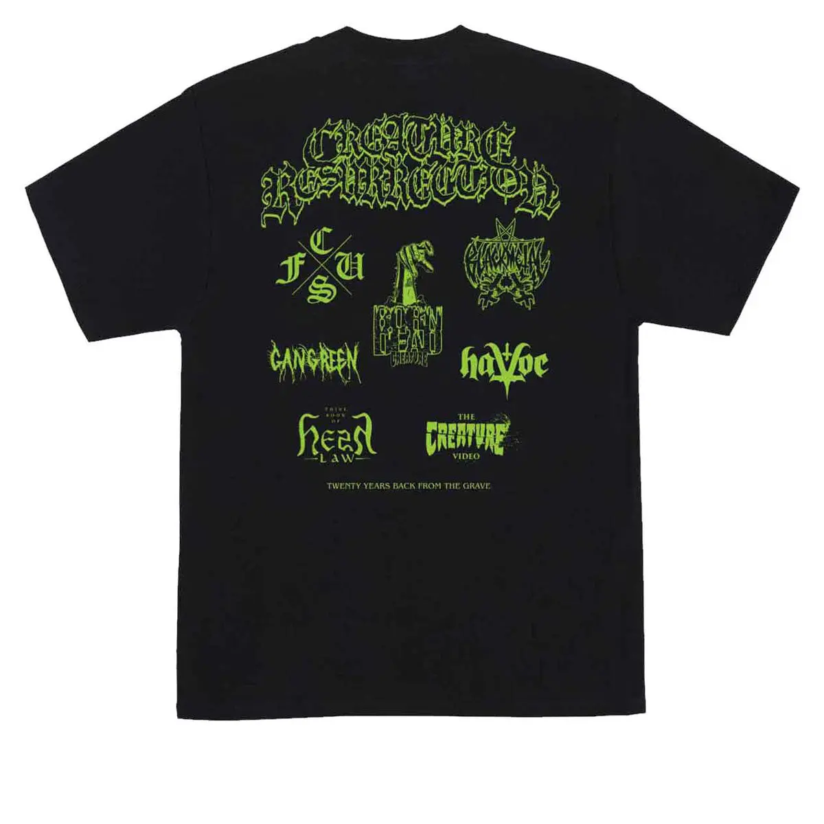 Creature Resurrection Xx T-Shirt - Black 1