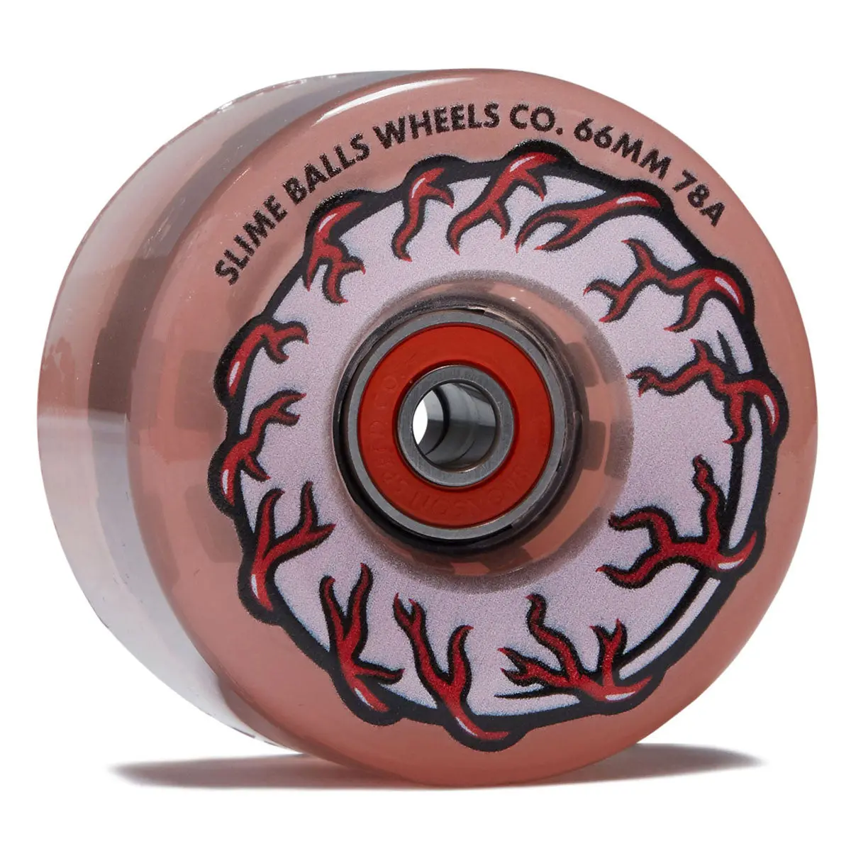 Slime Balls Pink Eyes Light Ups Og Slime 78A Skateboard Wheels - Pink - 66Mm 1