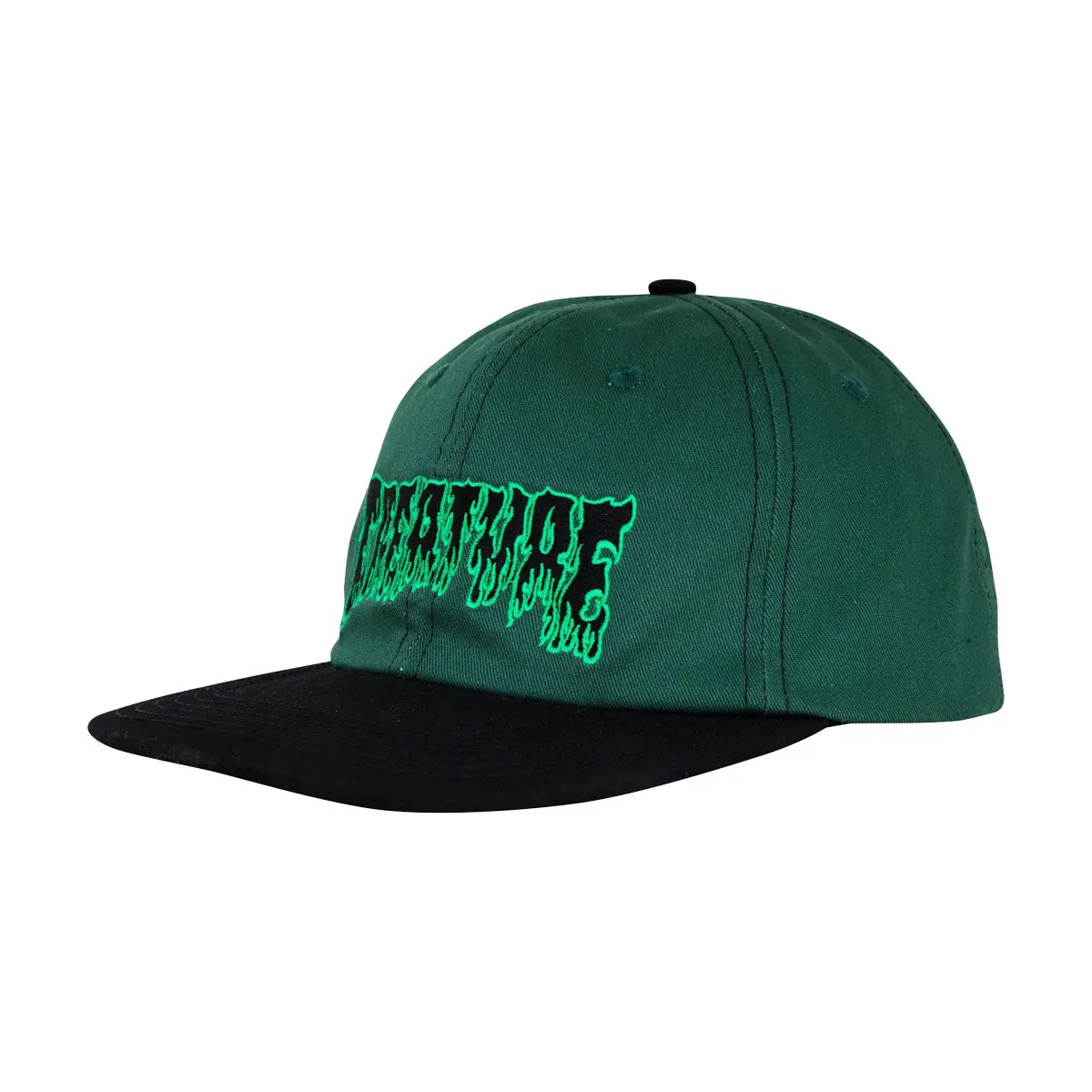 Creature Hesher Flame Snapback Hat - Green 1