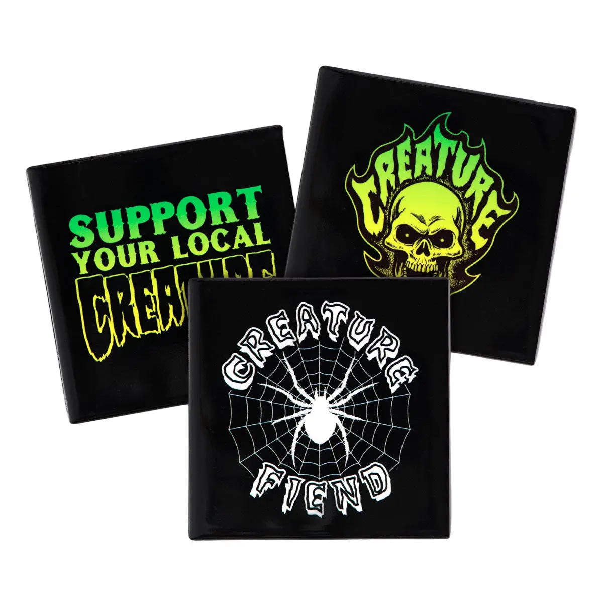 Creature Pool Tile Coaster Set - Black 1