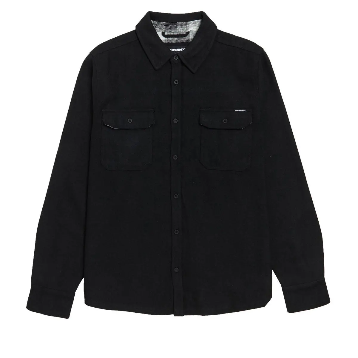 Independent Belmont Long Sleeve Flannel Shirt - Heather Black 1