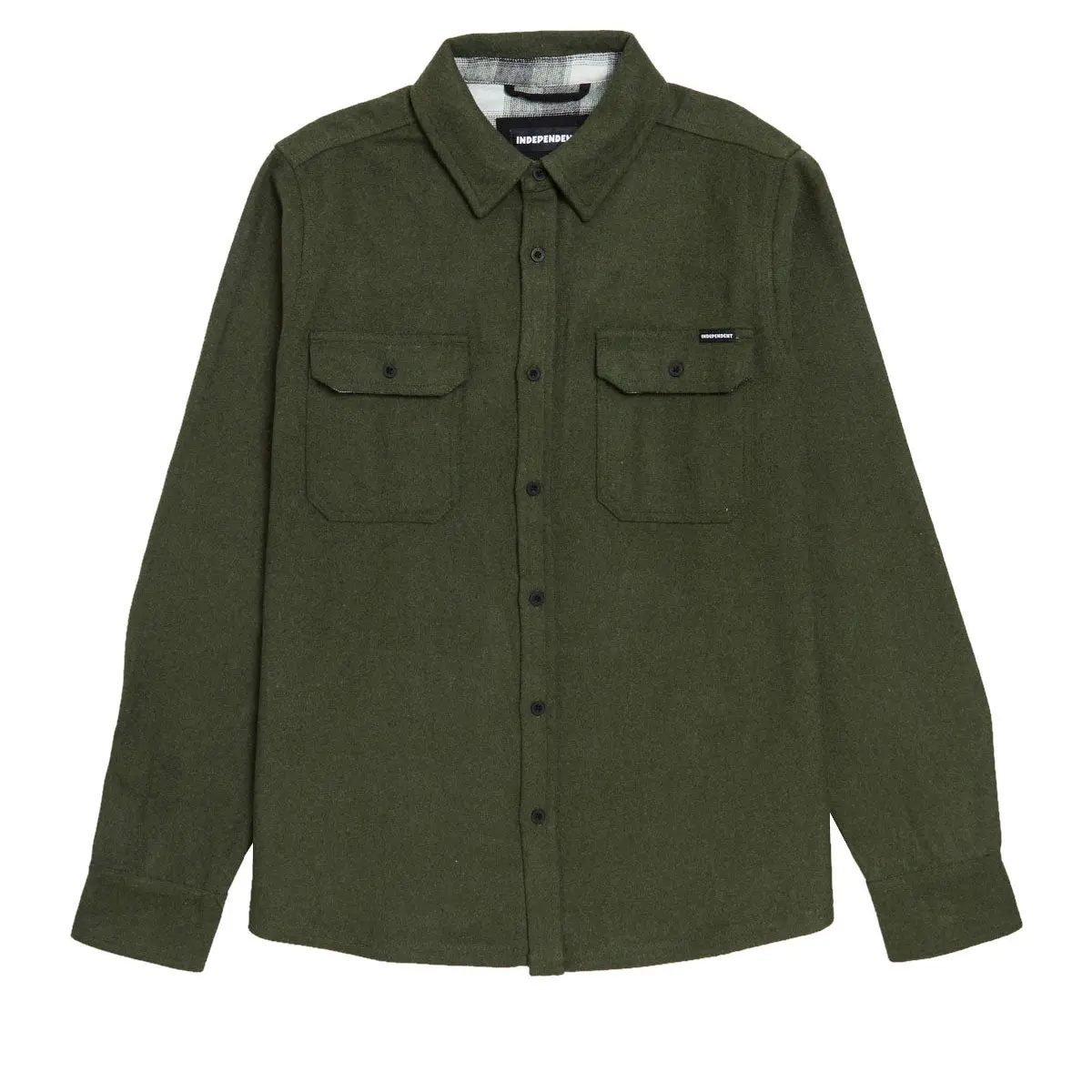 Independent Belmont Long Sleeve Flannel Shirt - Heather Forest 1
