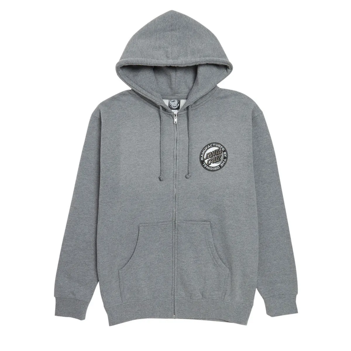 Santa Cruz Mfg Moon Dot Zip Hoodie - Gunmetal Heather 1