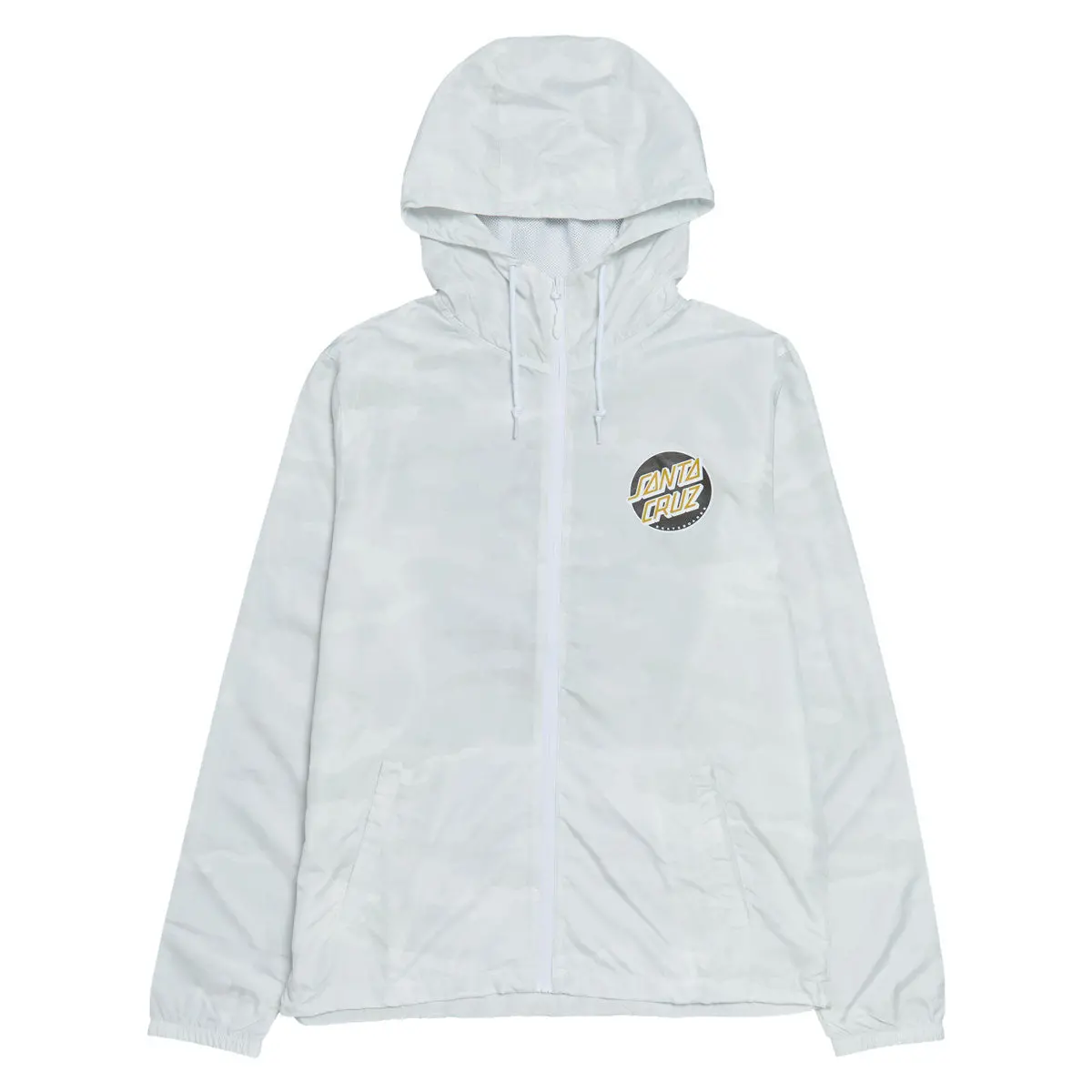 Santa Cruz Cruz Windbreaker Jacket - White Camo/Gold 1
