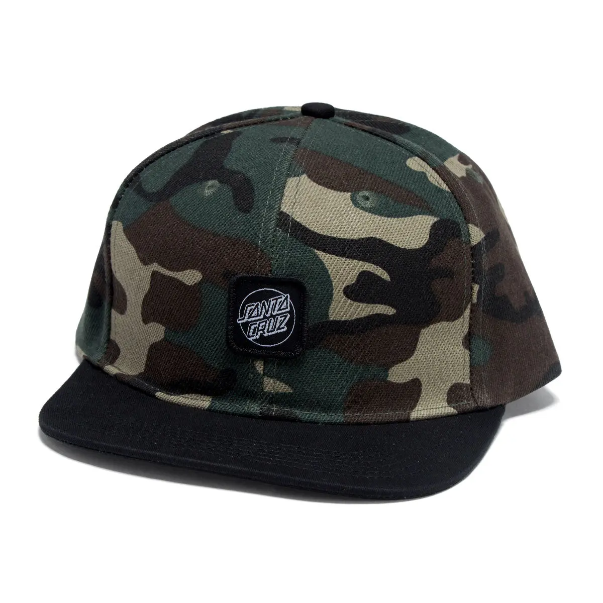 Santa Cruz Cruz Label Snapback Hat - Camo/Black 1