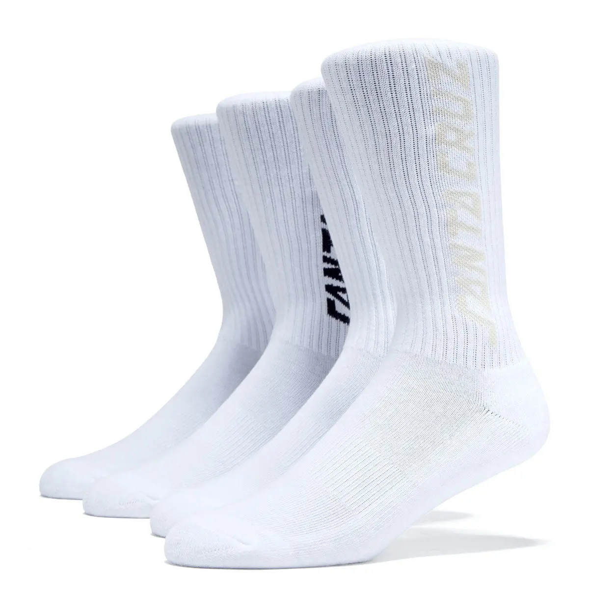 Santa Cruz Solid Strip 2 Pack Of Socks - White Multi 1