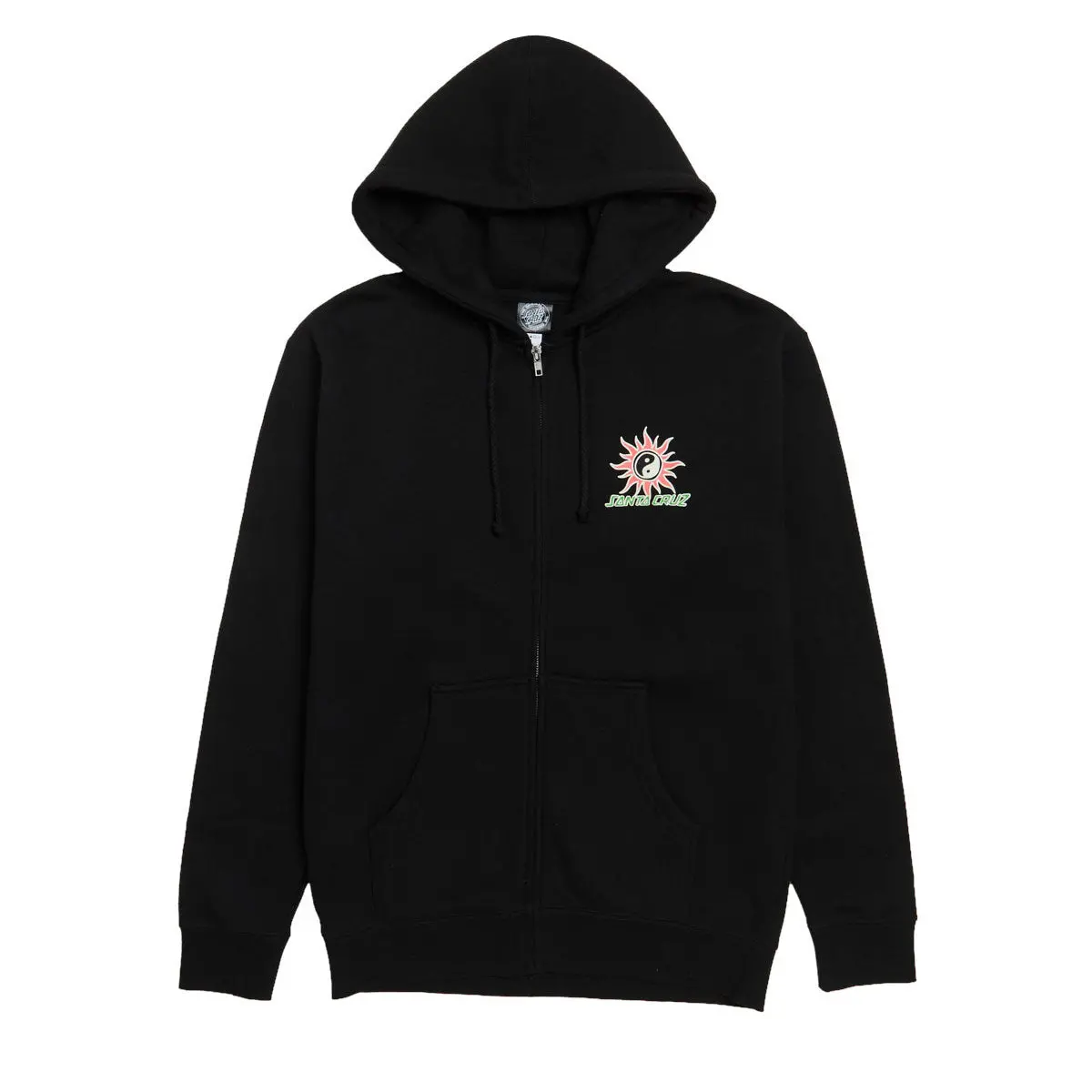 Santa Cruz Sol Spiral Zip Hoodie - Black 1