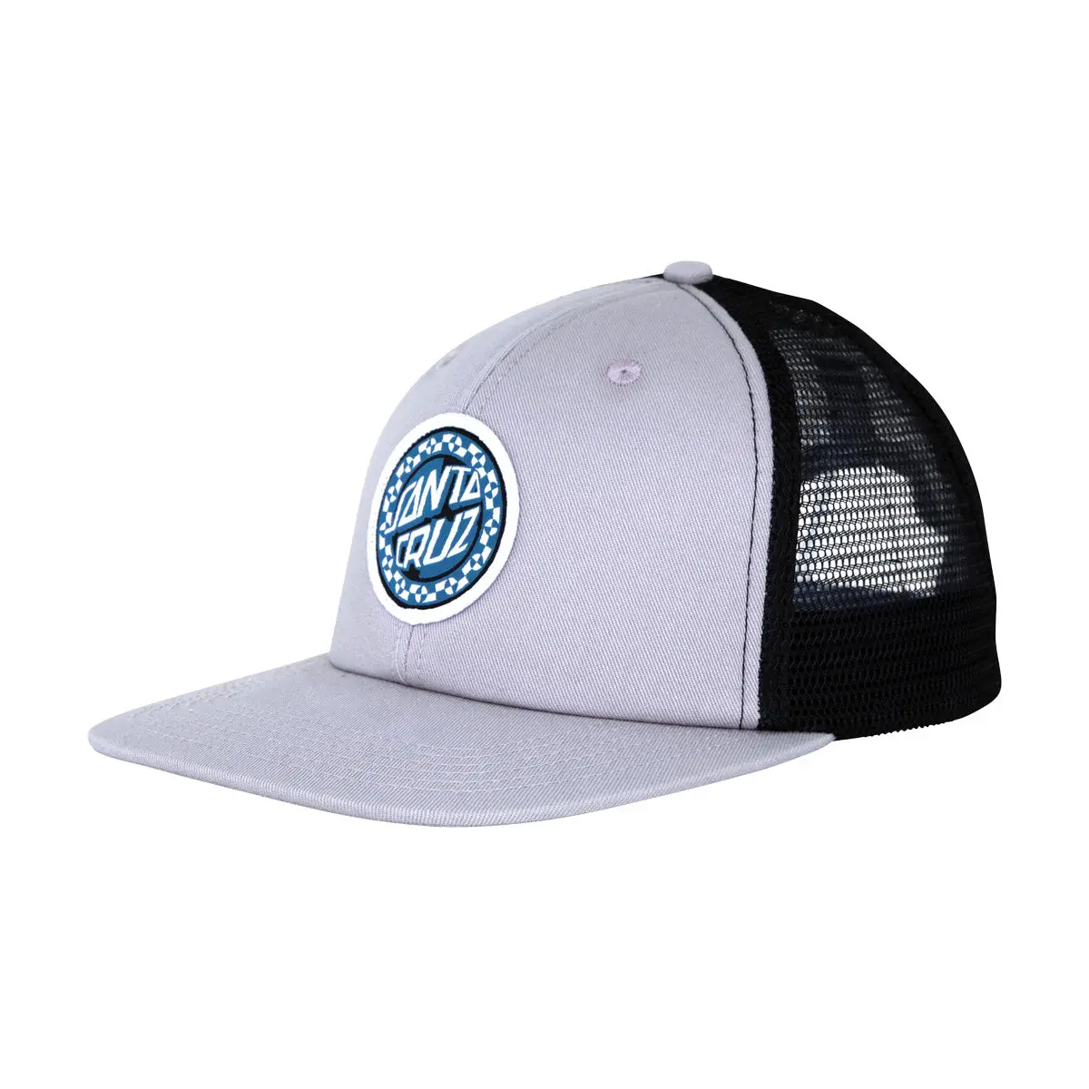 Santa Cruz Malba Crash Dot Trucker Hat - Silver/Black 1