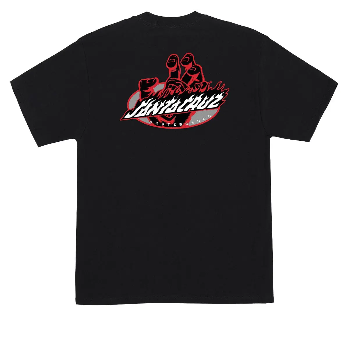 Santa Cruz Screaming Fire Oval T-Shirt - Black 1