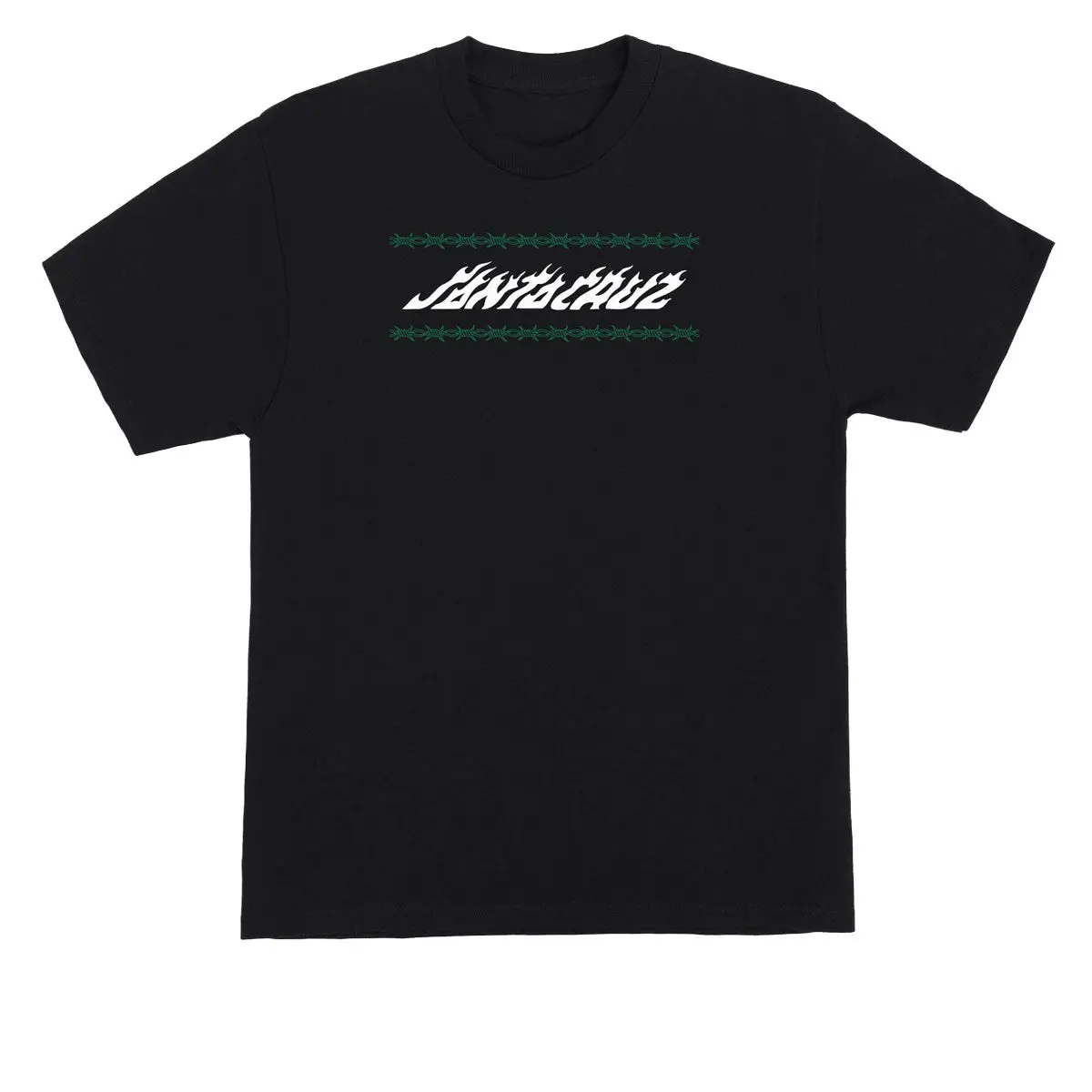 Santa Cruz Wired Flame Dot Crackle T-Shirt - Black 1