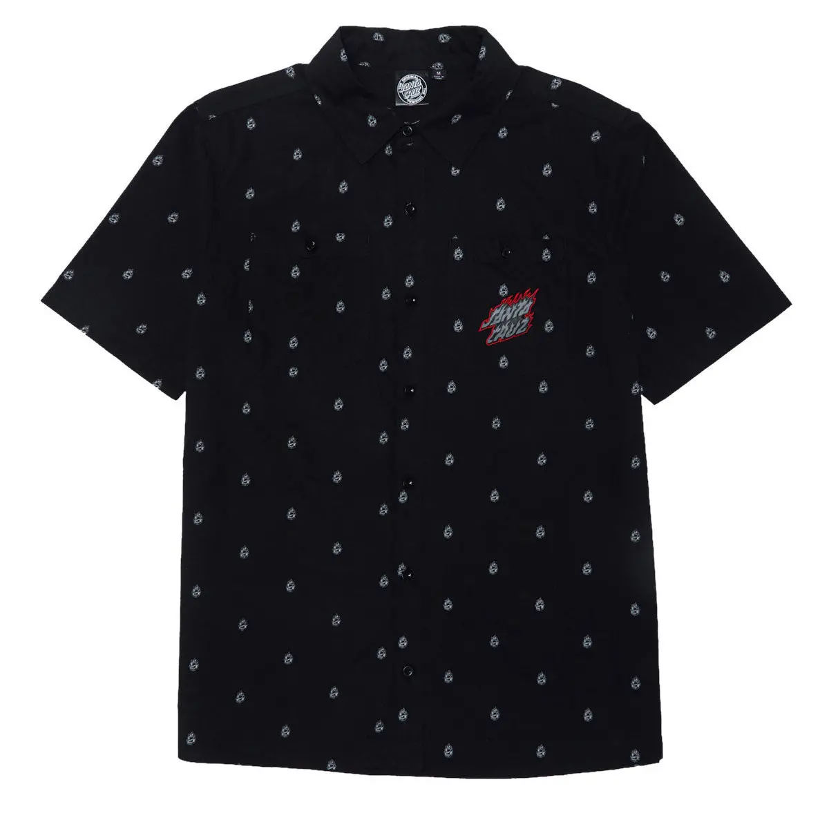 Santa Cruz Screaming Fire Shirt - Black 1