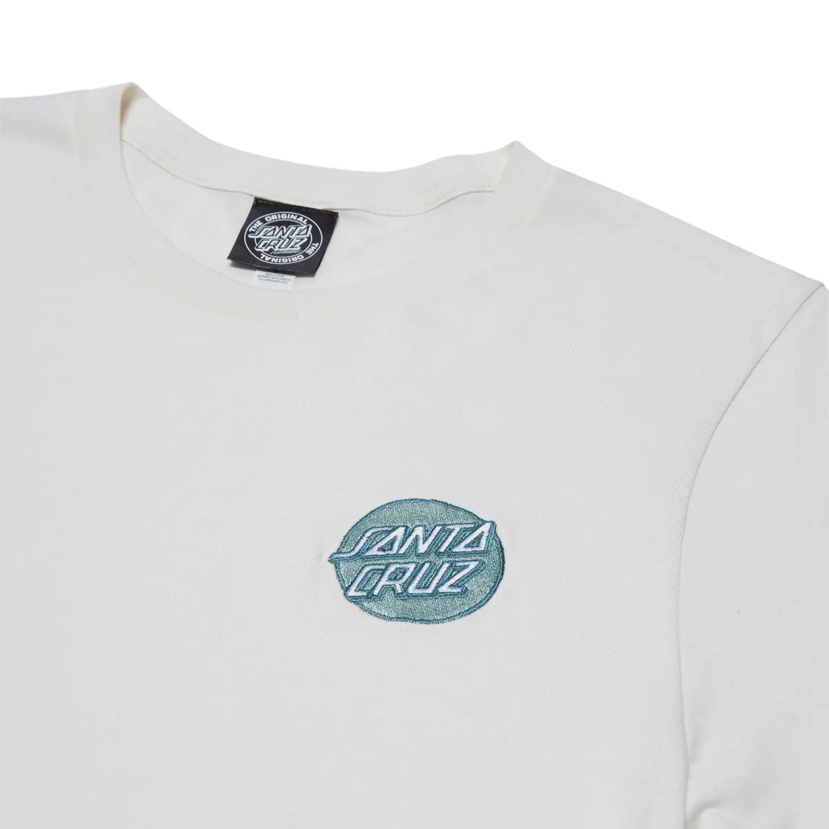Santa Cruz Womens Cruz Embroidered Relaxed T-Shirt - Vintage White 2