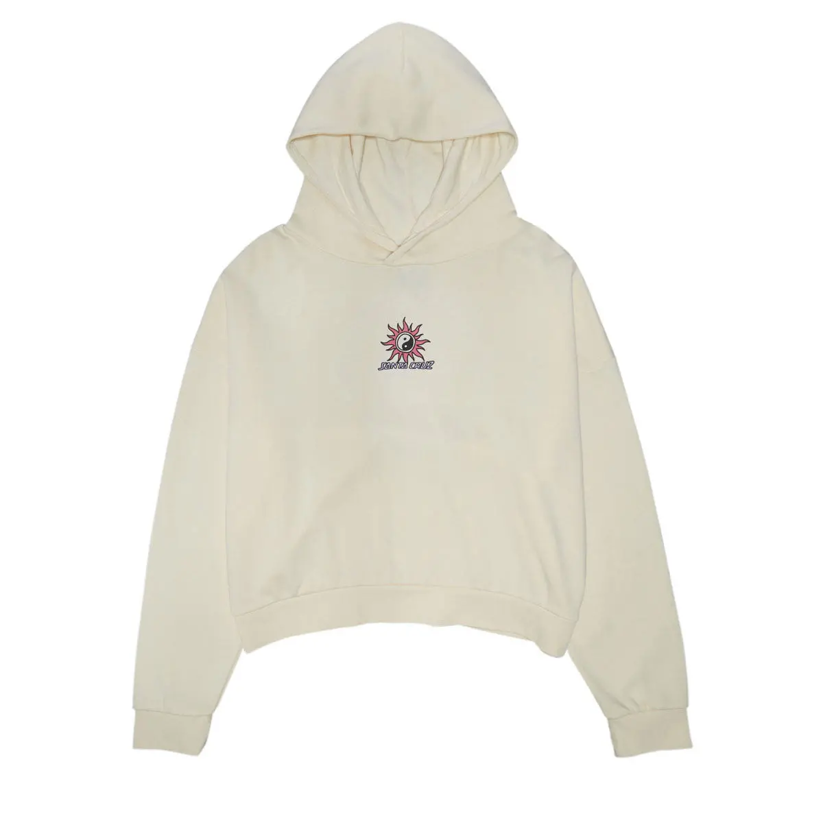 Santa Cruz Womens Sol Spiral Center Cropped Hoodie - Bone 1
