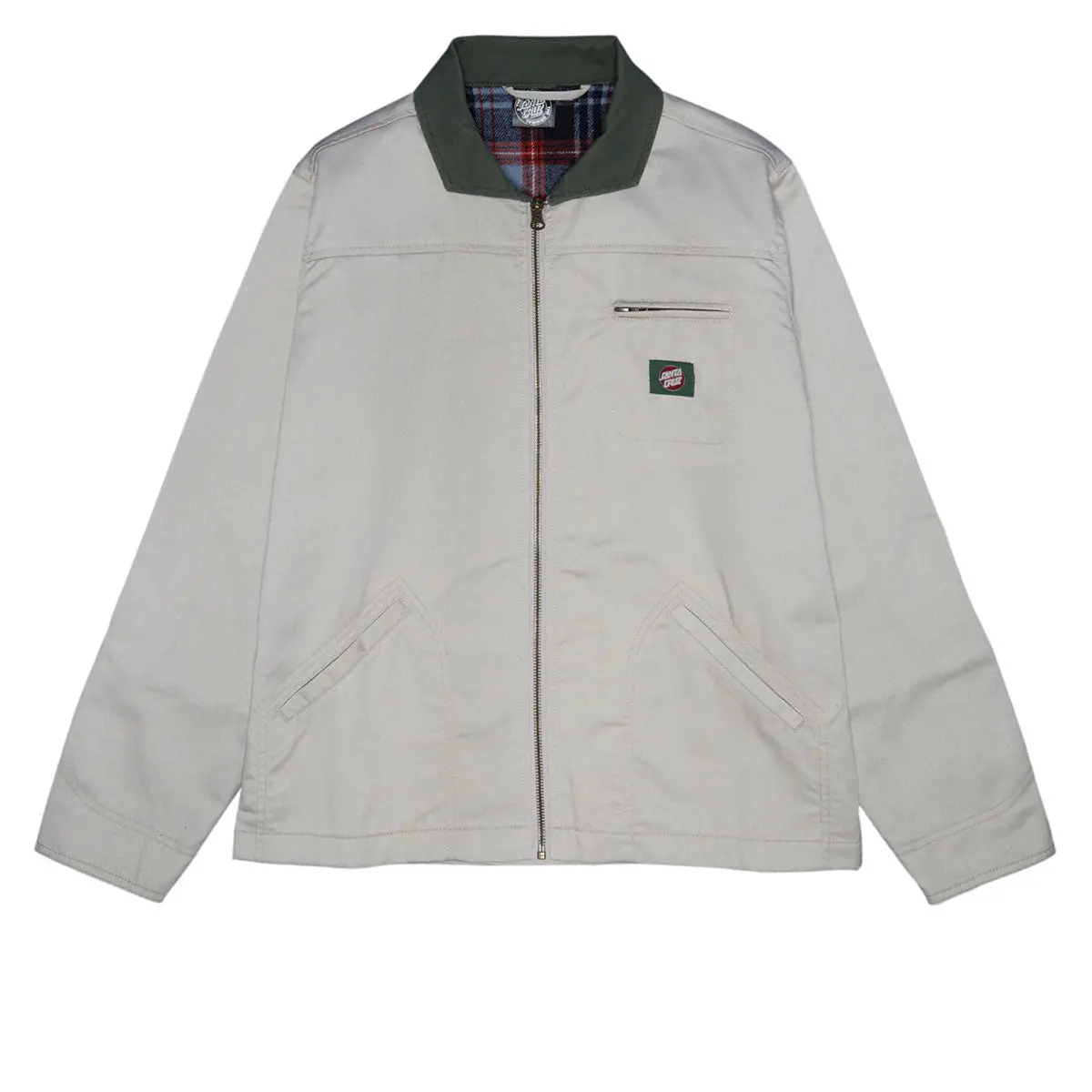 Santa Cruz Womens Twill Maverick Chore Coat Jacket - Bone 1