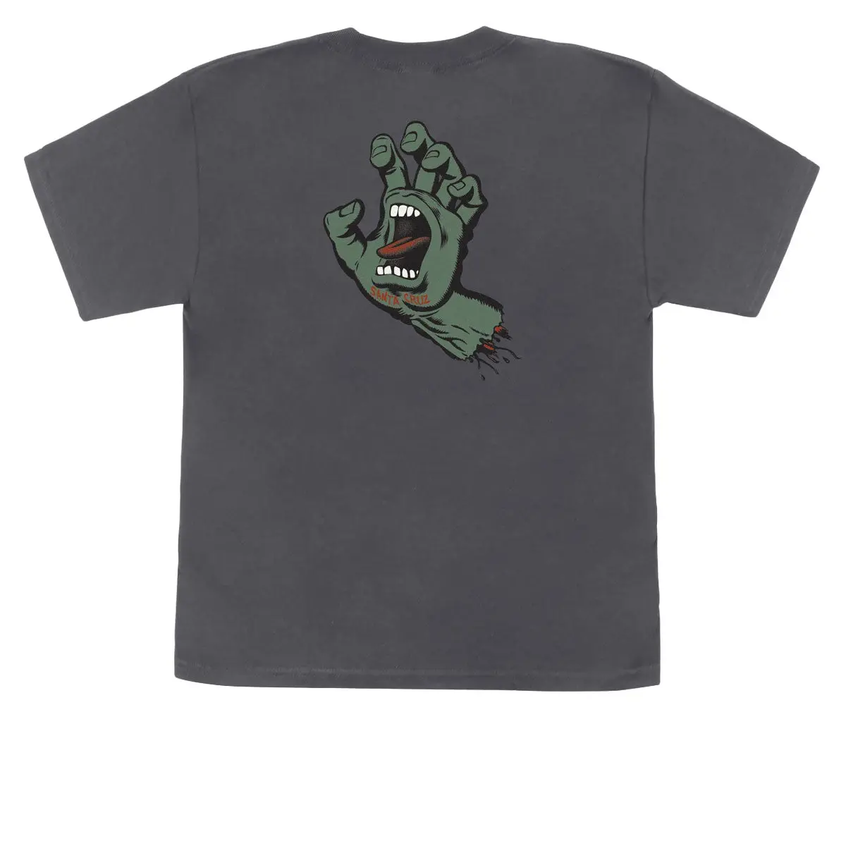 Santa Cruz Youth Screaming Hand T-Shirt - Charcoal/Moss 1