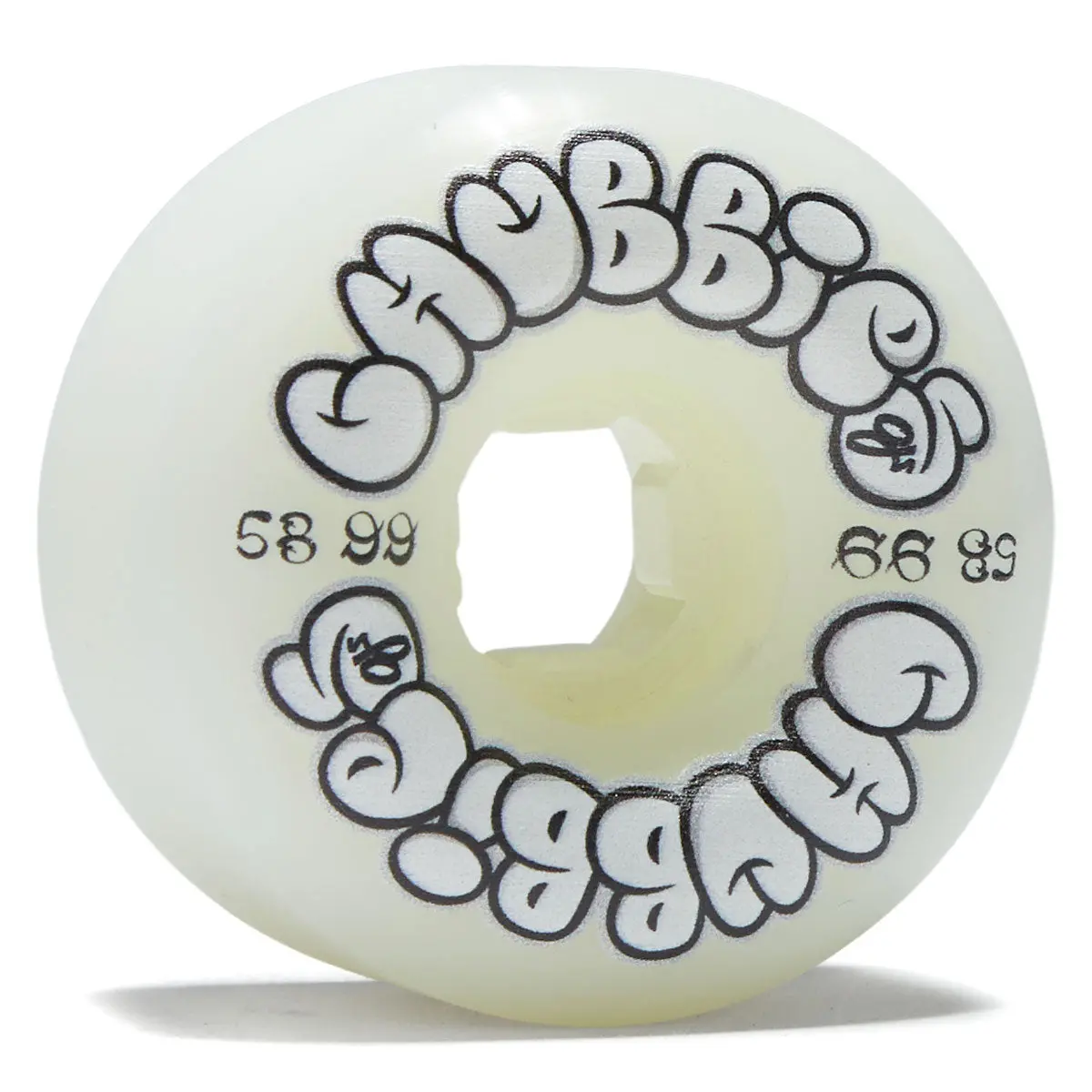 Oj Throw Ups Chubbies 99A Skateboard Wheels - White - 58Mm 1