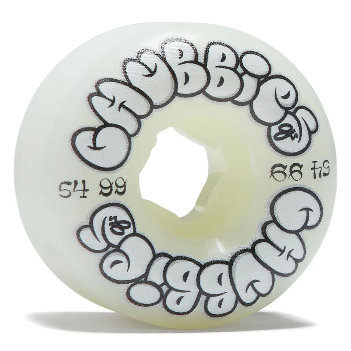 Oj Throw Ups Chubbies 99A Skateboard Wheels - White - 54Mm 1