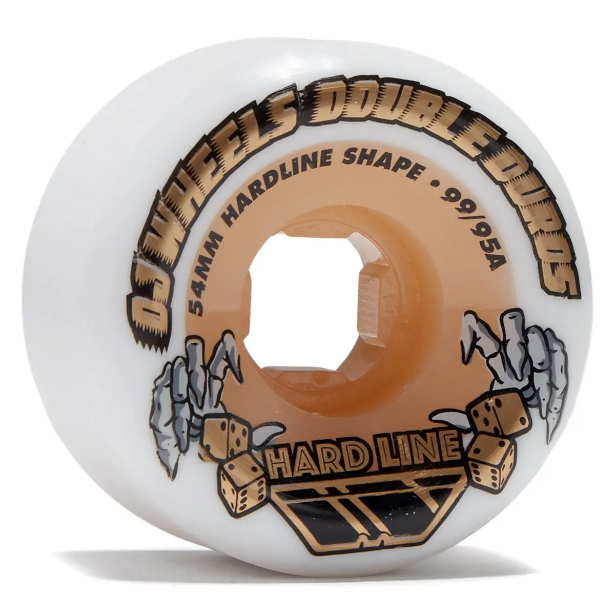 Oj Double Duro Hardline 99A/95A Skateboard Wheels - Gum - 54Mm 1