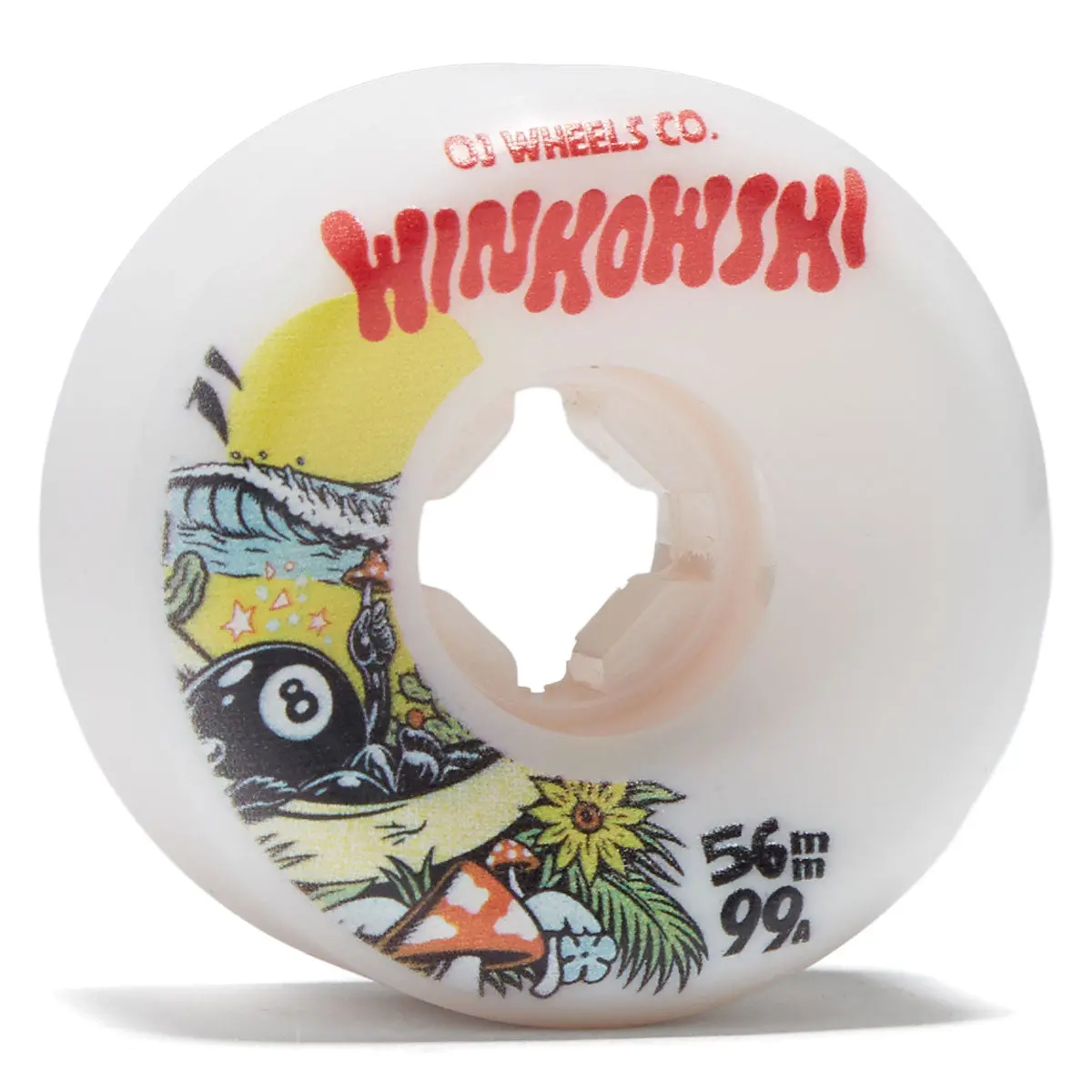 Oj Erick Winkowski Mushroom Elite Mini Combo 99A Skateboard Wheels - White - 56Mm 1