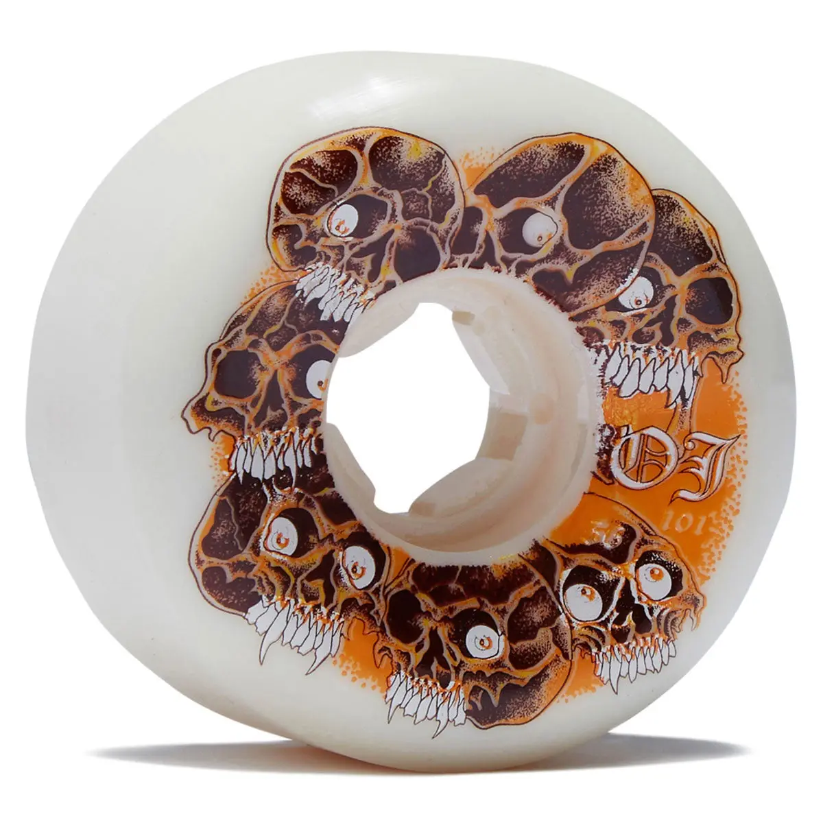 Oj Grey Matter Juice Original Hardline 101A Skateboard Wheels - White - 56Mm 1