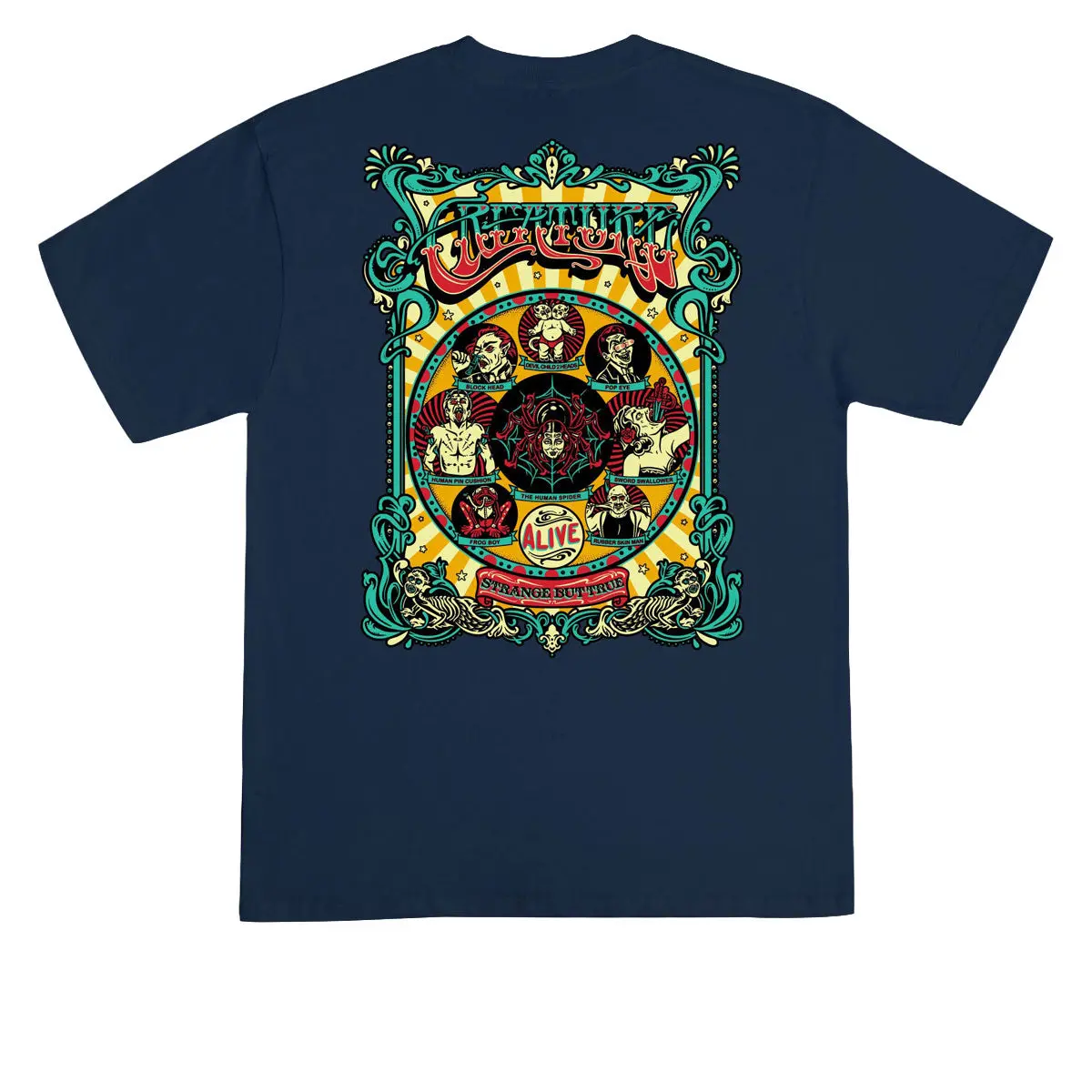 Creature Sideshow T-Shirt - Navy 1