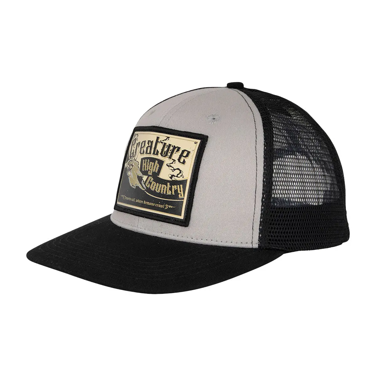 Creature High Country Trucker Hat - Black/Off White 1