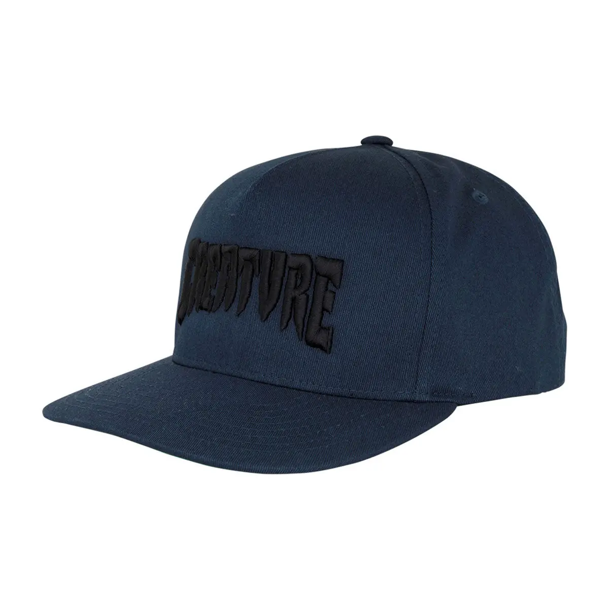 Creature Mono Logo Snapback Hat - Navy 1