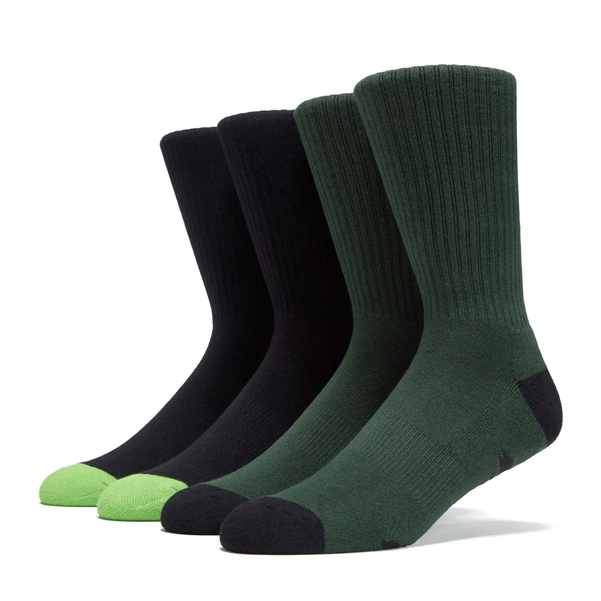 Creature Logo 2 Pack Of Socks - Black/Green 1