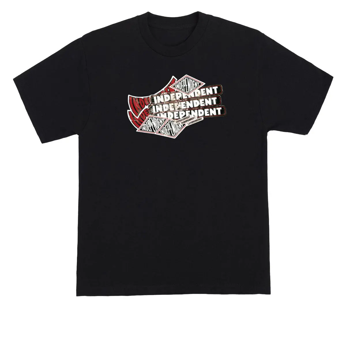 Independent Sticker Pile T-Shirt - Black 1