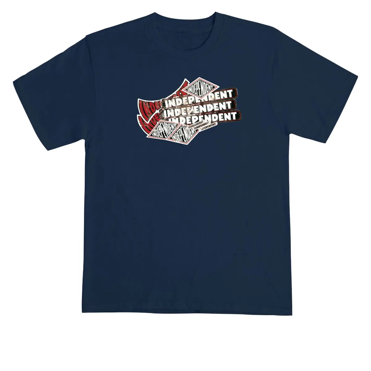 Independent Sticker Pile T-Shirt - Navy 1