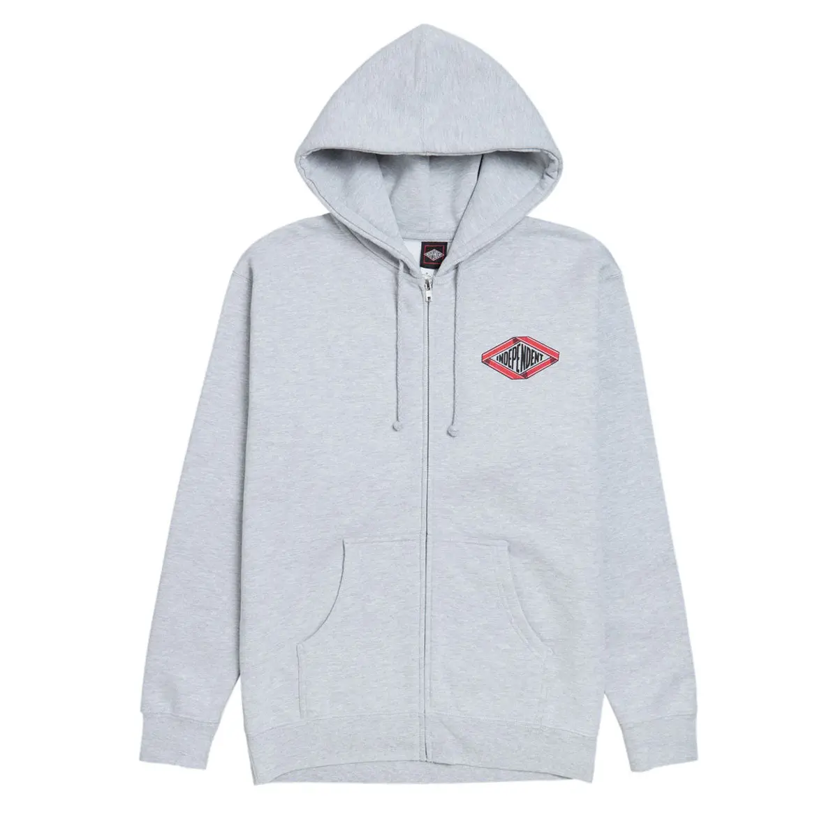 Independent Scroll 2 Zip Hoodie - Grey Heather 1
