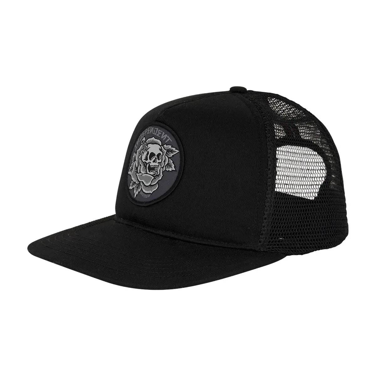 Independent Dressen Skull Rose Snapback Hat - Black 1