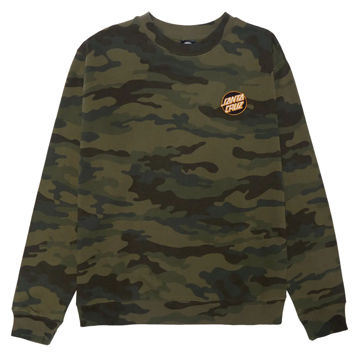 Santa Cruz Cruz Embroidered Sweatshirt - Forest Camo/Black/Orange 1