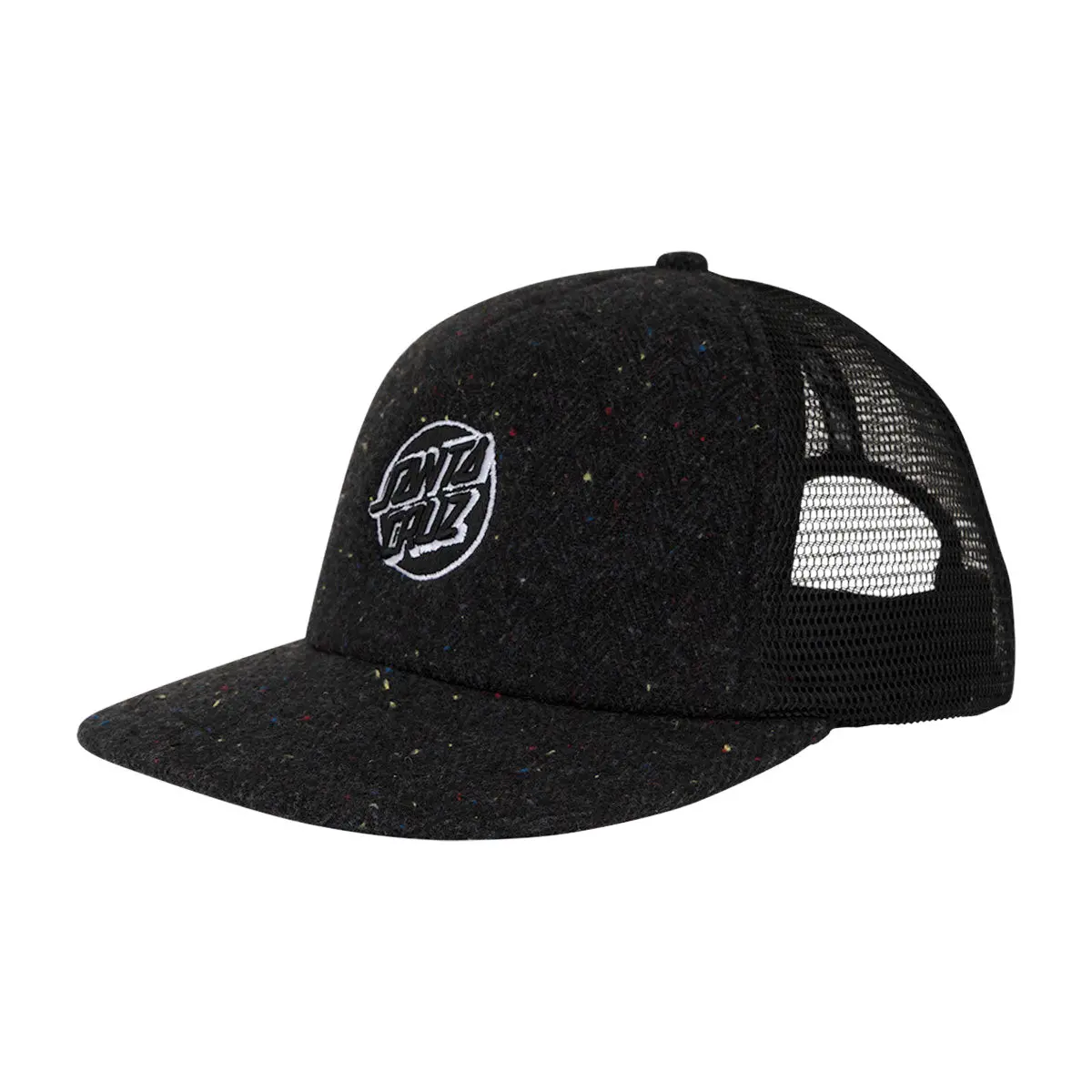 Santa Cruz Cruz Embroidered Trucker Hat - Black Speckle 1