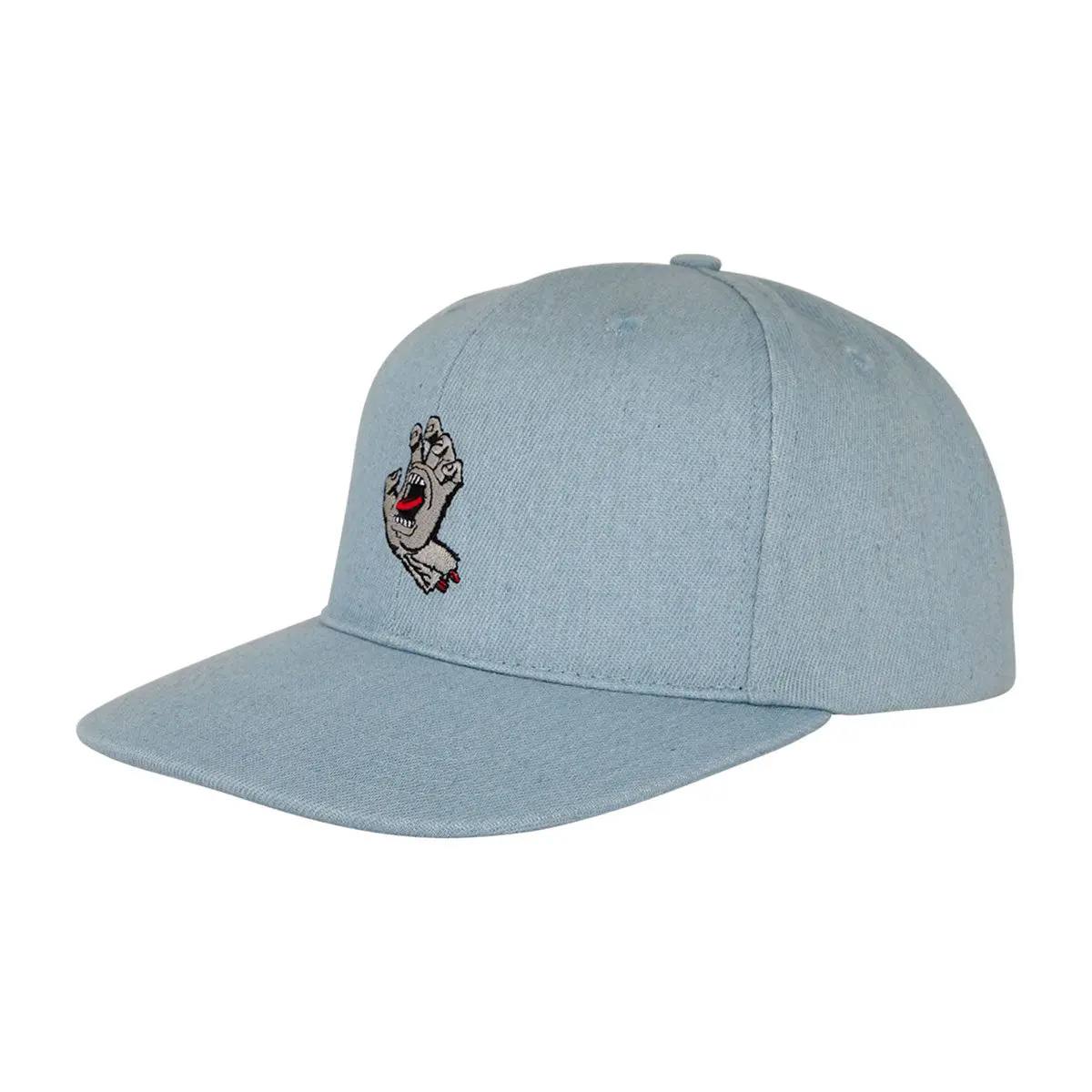 Santa Cruz Screaming Hand Snapback Hat - Light Denim 1