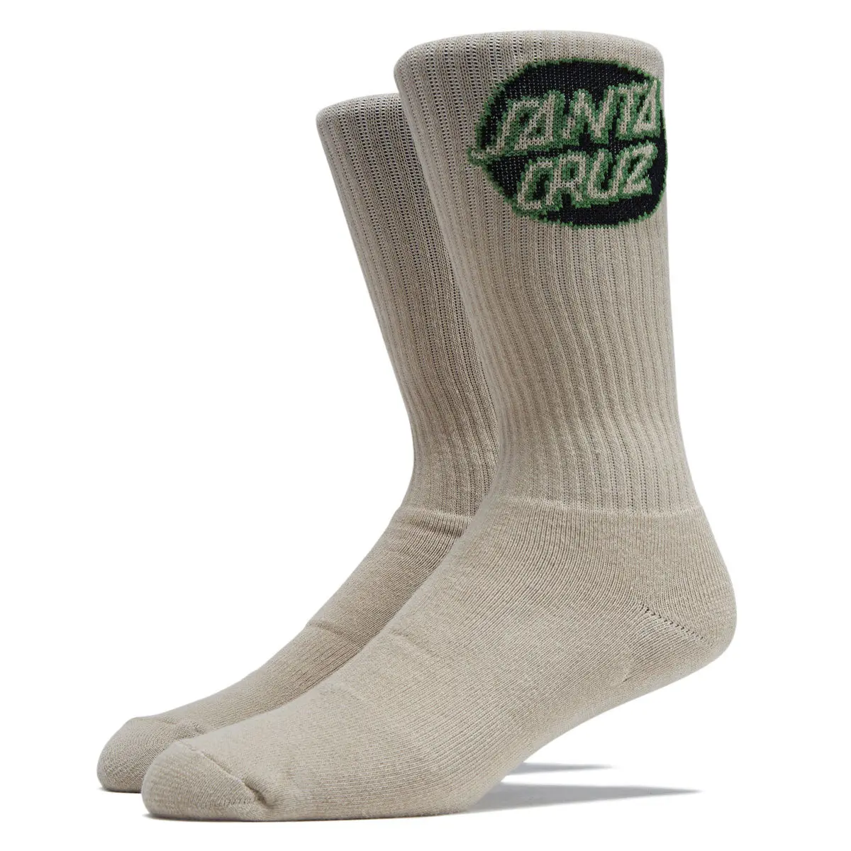 Santa Cruz Cruz Crew 2 Pair Of Socks - Tan/Black 1