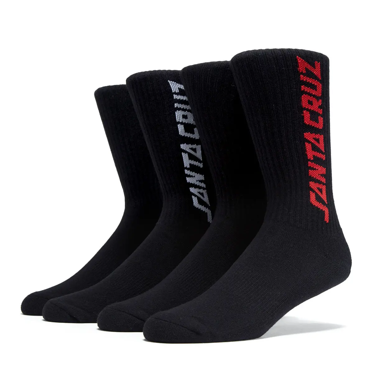 Santa Cruz Solid Strip 2 Pack Of Socks - Black Multi 1