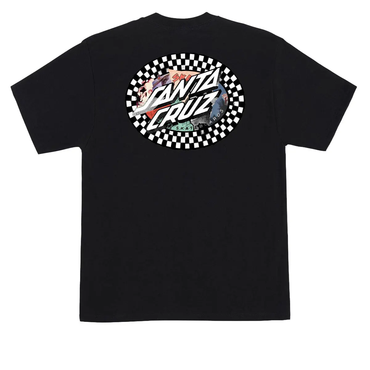 Santa Cruz Collage Oval Dot T-Shirt - Black 1