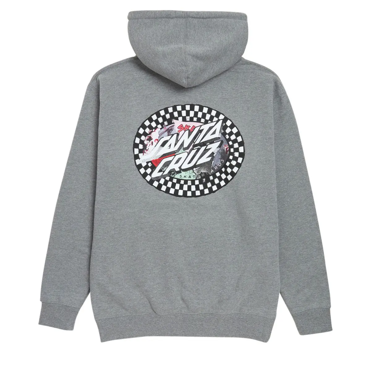 Santa Cruz Collage Oval Dot Hoodie - Gunmetal Heather 1