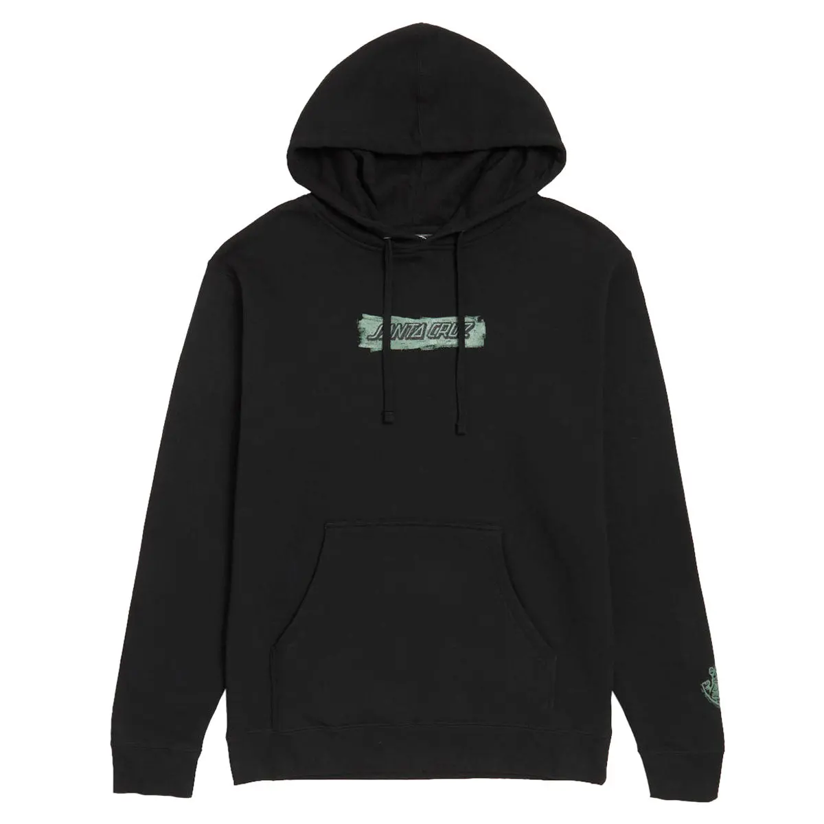 Santa Cruz Cut Strip Front Hoodie - Black 1