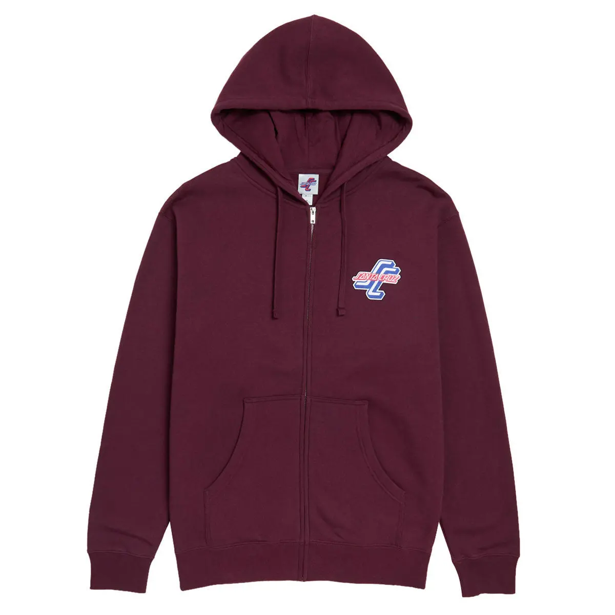 Santa Cruz Outer Ogsc Zip Hoodie - Maroon 1