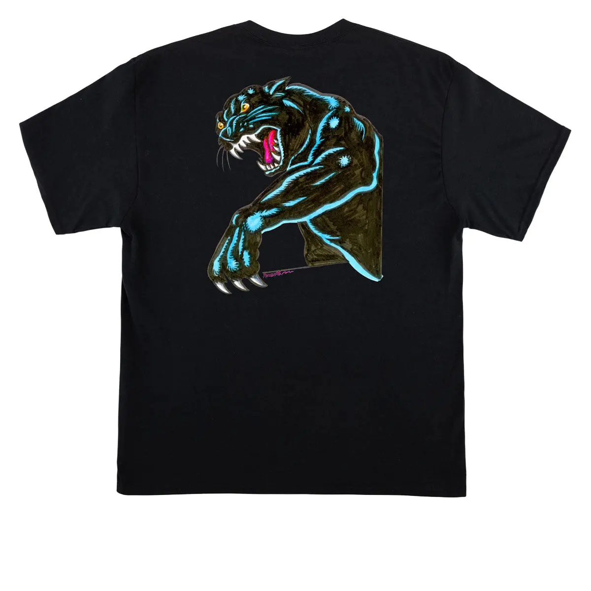 Santa Cruz Natas Sketch Panther T-Shirt - Black 1