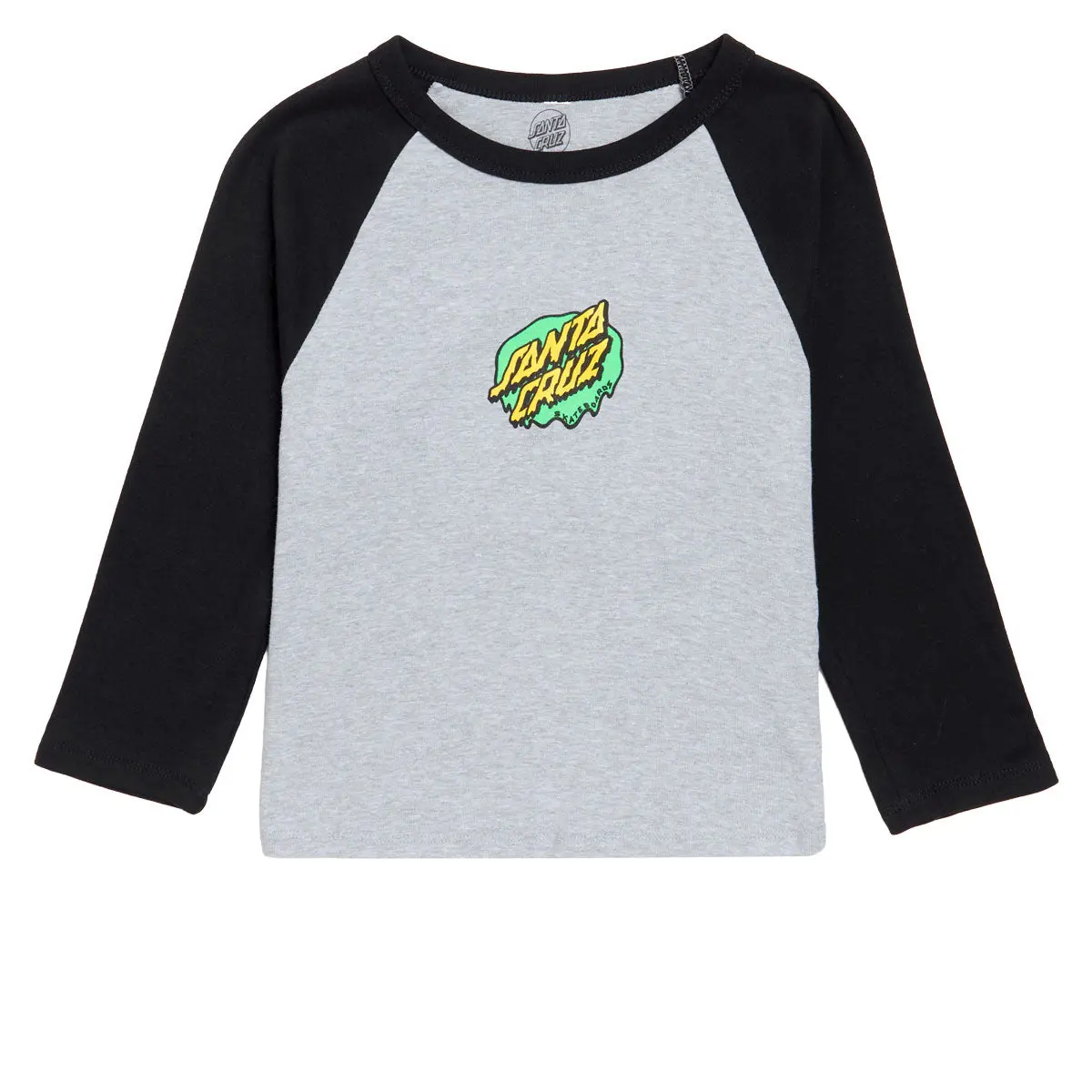 Santa Cruz Womens Slime Dot 3/4 Sleeve T-Shirt - Athletic Heather/Black 1