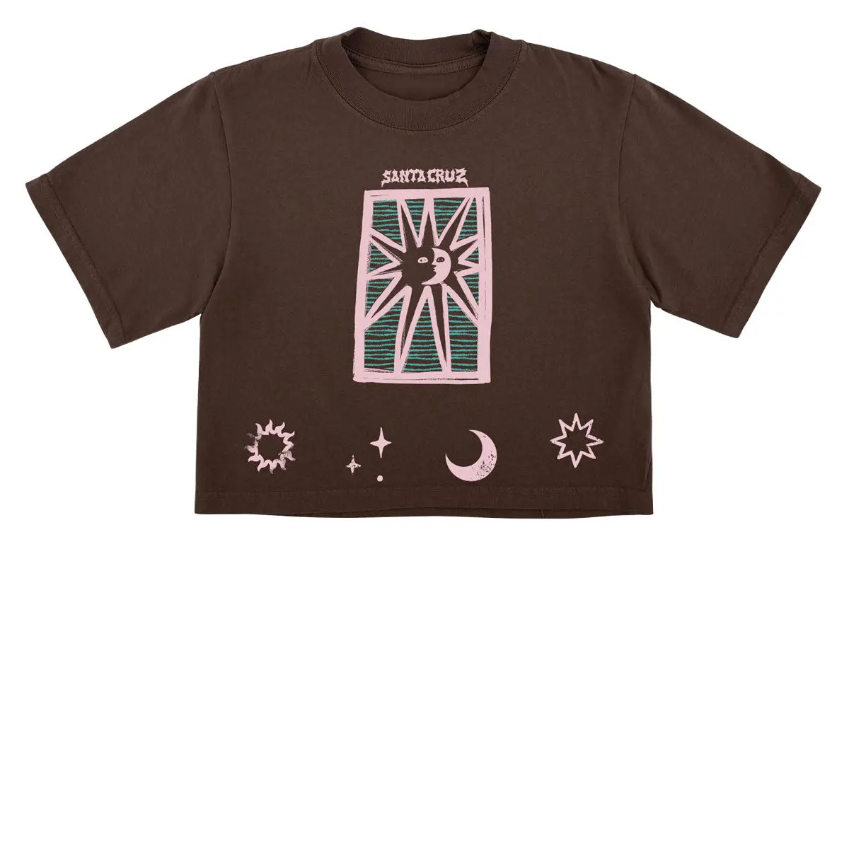 Santa Cruz Womens Sun Stamp Front T-Shirt - Mocha 1