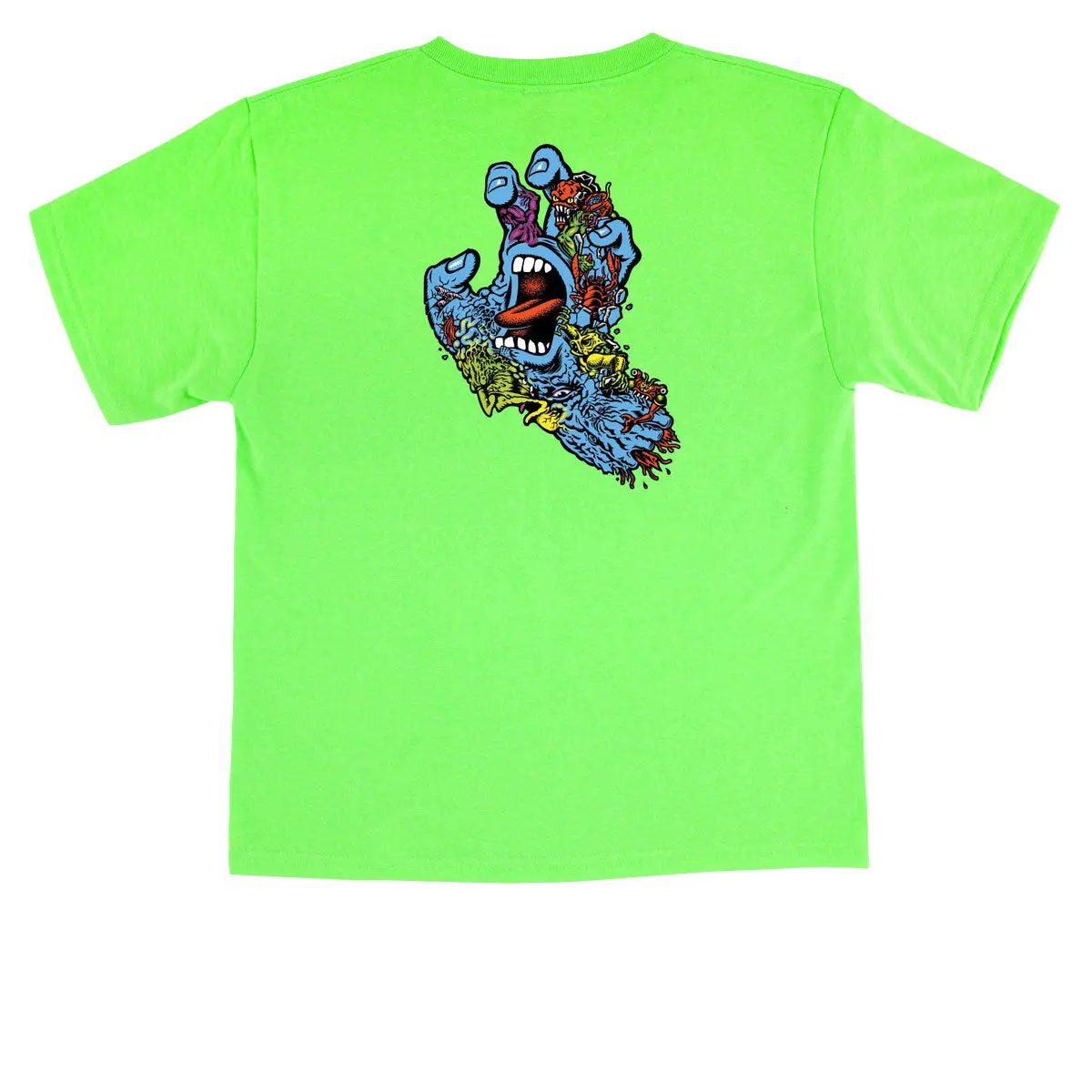 Santa Cruz Youth Roskopp Screaming Five T-Shirt - Neon Green 1