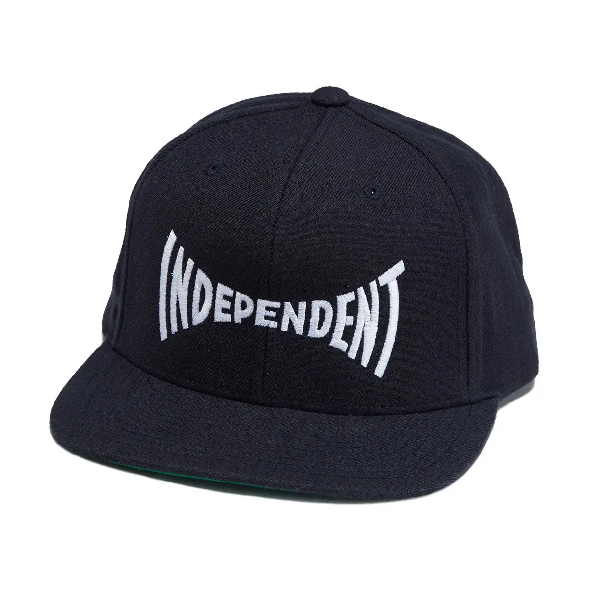 Independent Span Embroidered Snapback Hat - Dark Navy/White 1